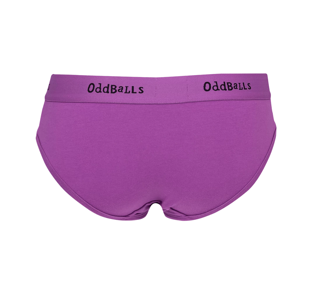 OddBalls Purple & Black - Ladies Briefs