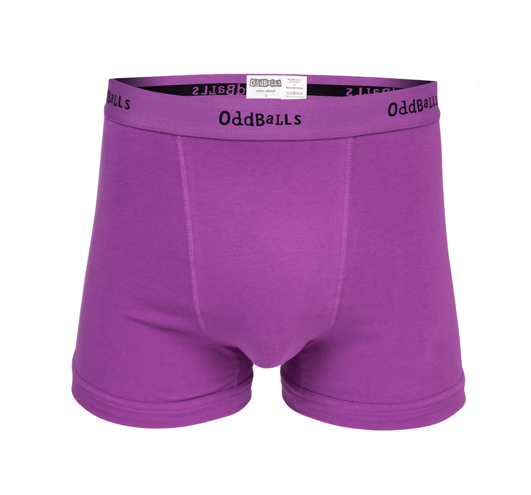 OddBalls Purple & Black - Mens Boxer Shorts