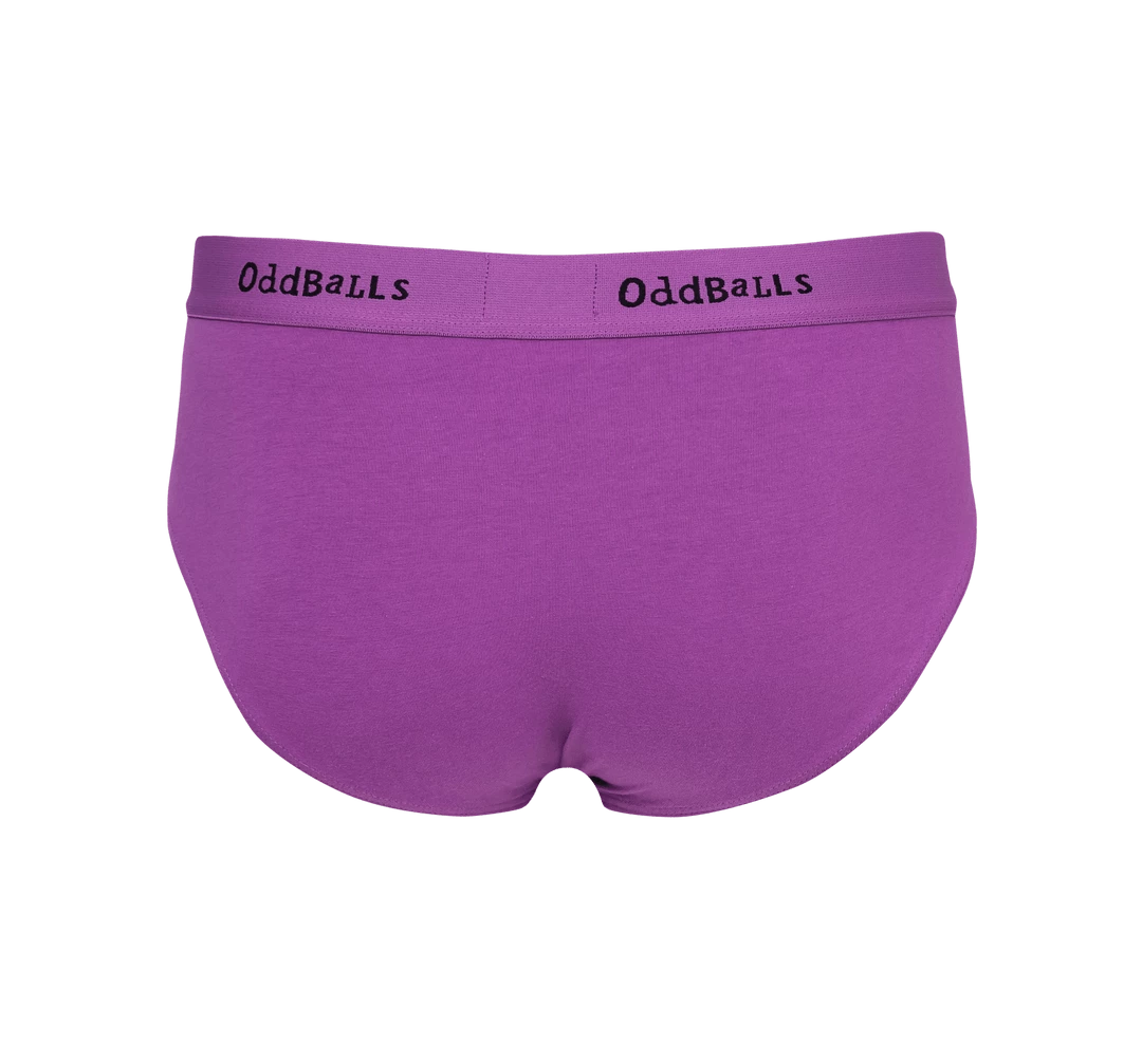 OddBalls Purple & Black - Mens Briefs