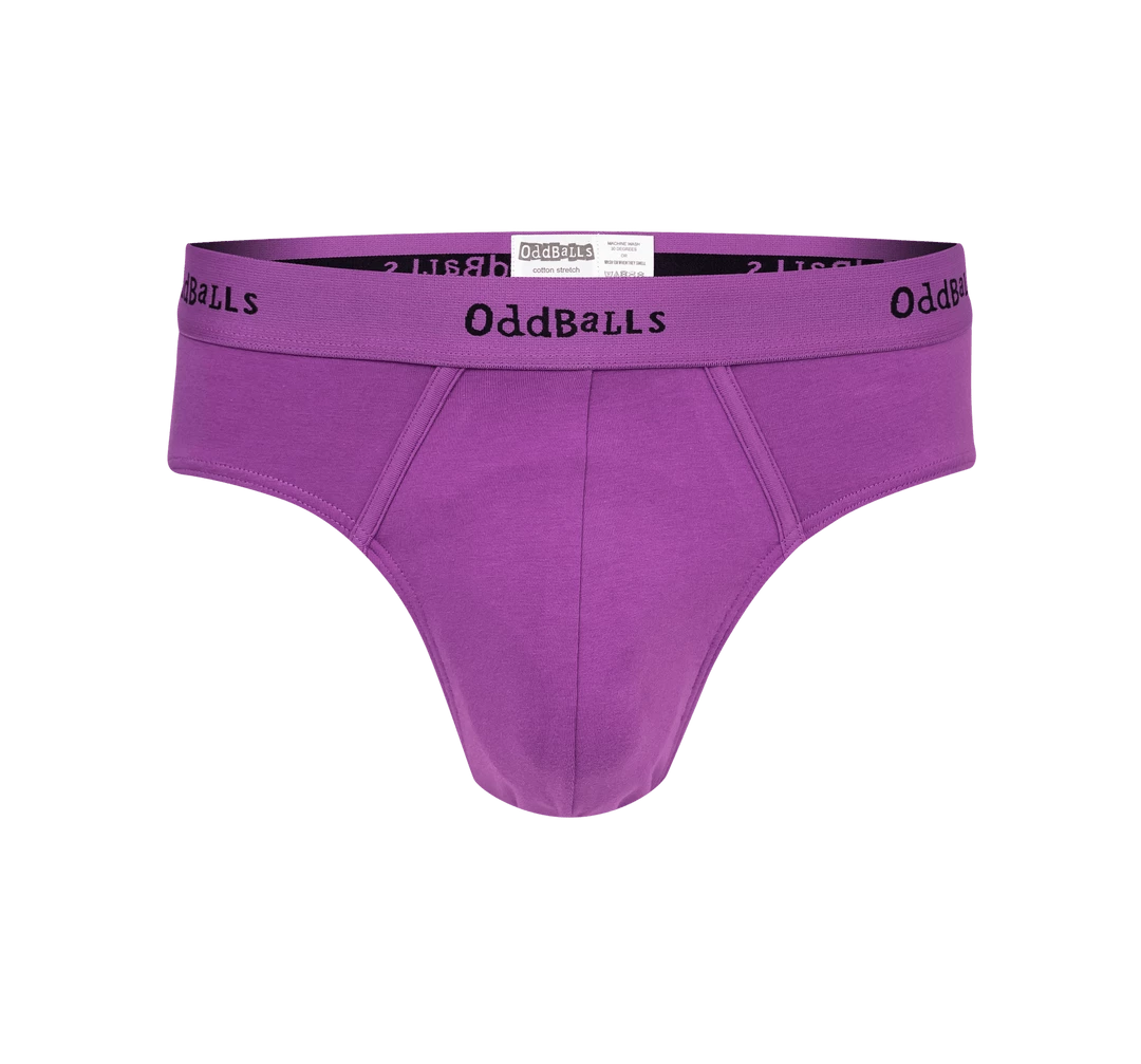 OddBalls Purple & Black - Mens Briefs