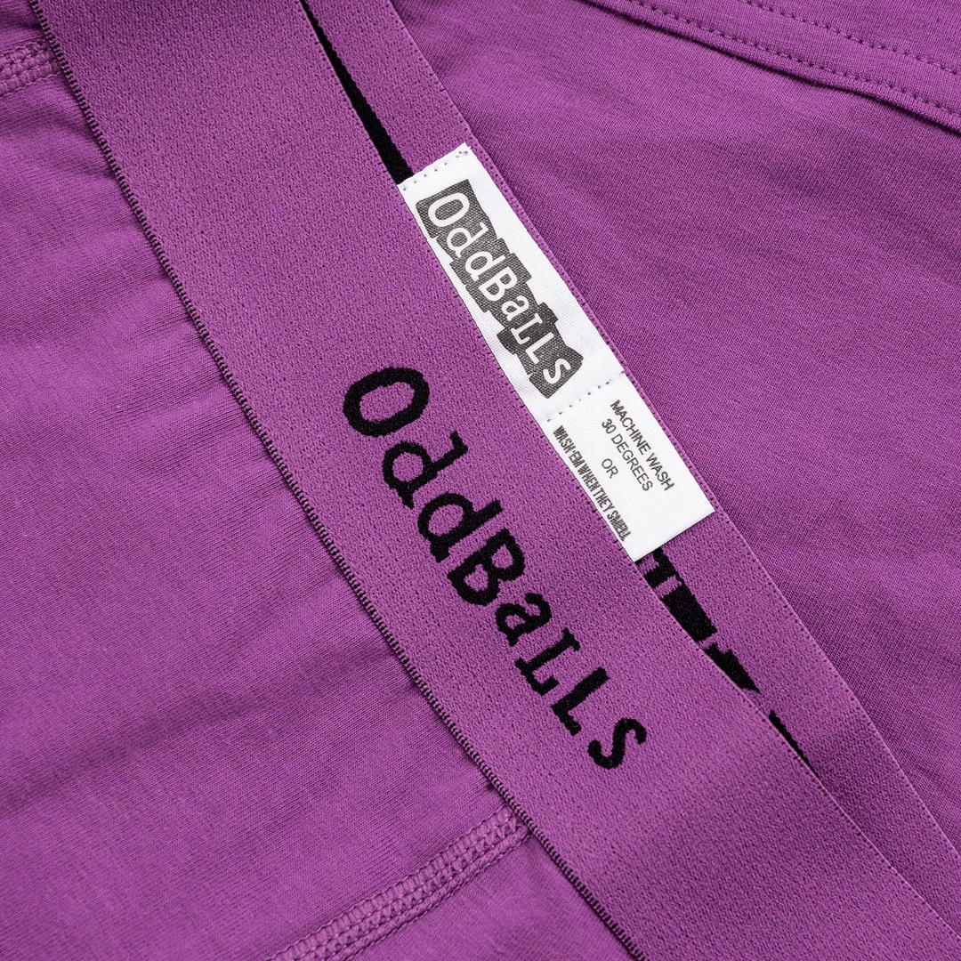 OddBalls Purple & Black - Teen Boys Boxer Shorts