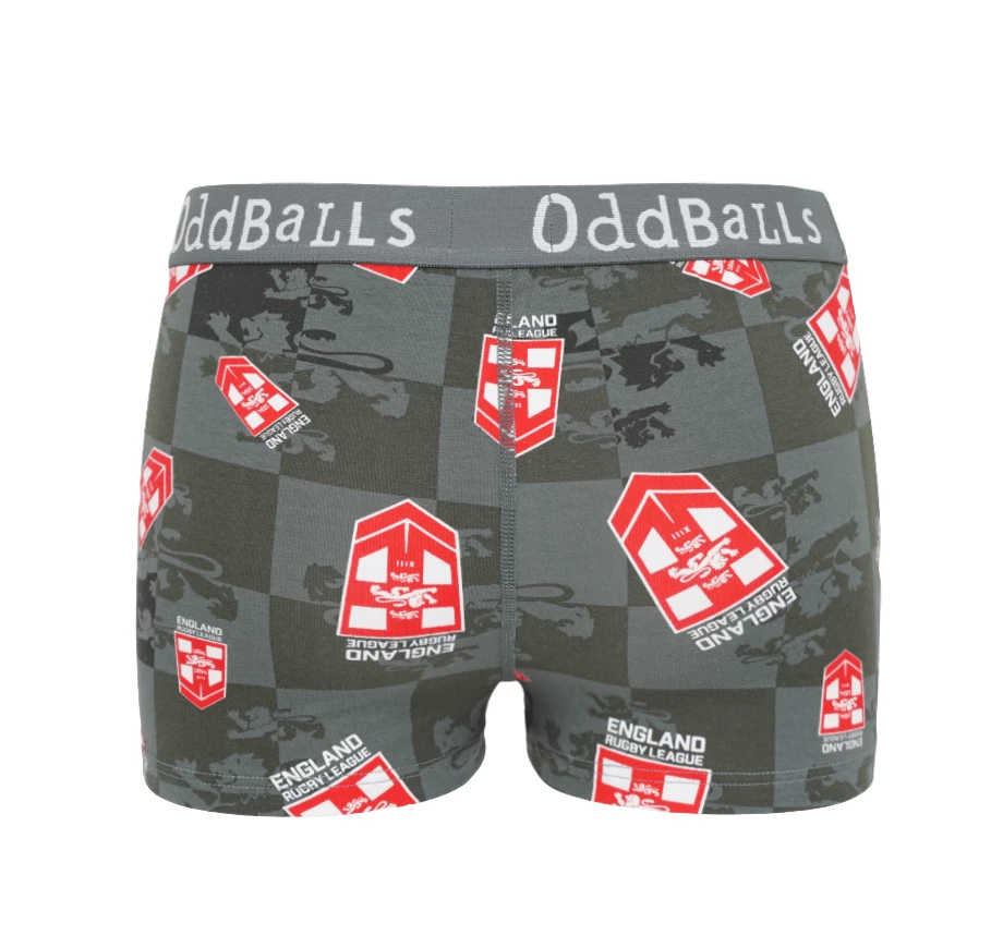 OddBalls England Rugby League Grey - Ladies Boxers