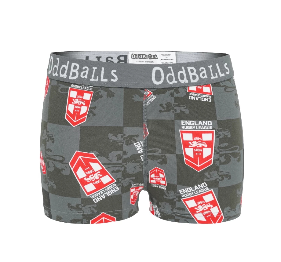 OddBalls England Rugby League Grey - Ladies Boxers