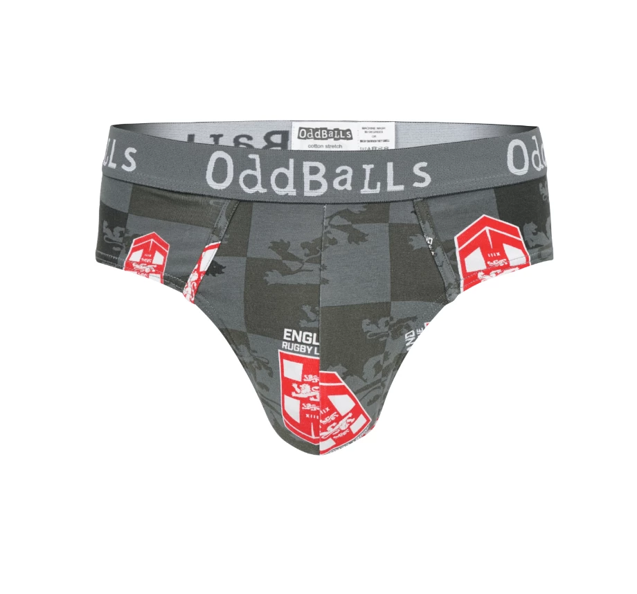 OddBalls England Rugby League Grey - Teen Boys Briefs
