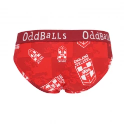 OddBalls England Rugby League Red - Ladies Briefs