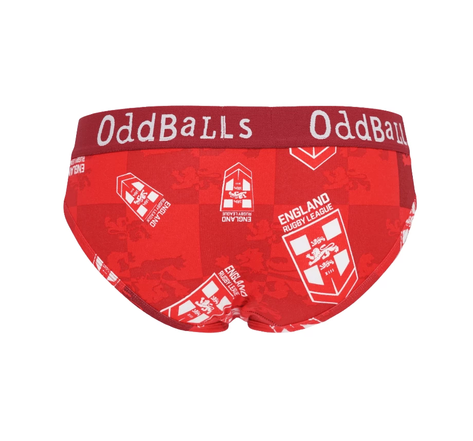 OddBalls England Rugby League Red - Teen Girls Brief Teen Girls Briefs