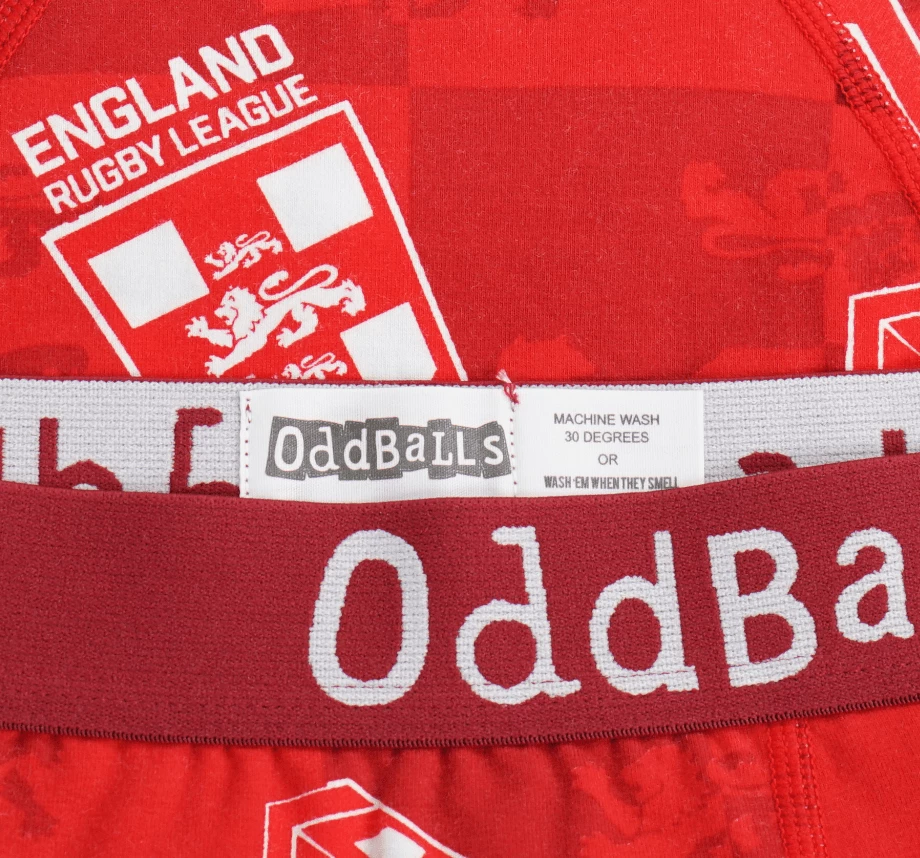 OddBalls England Rugby League Red - Mens Boxer Shorts