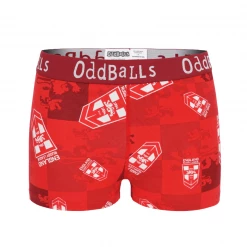OddBalls Teen Girls Boxer Shorts England Rugby League Red - Teen Girls Boxers
