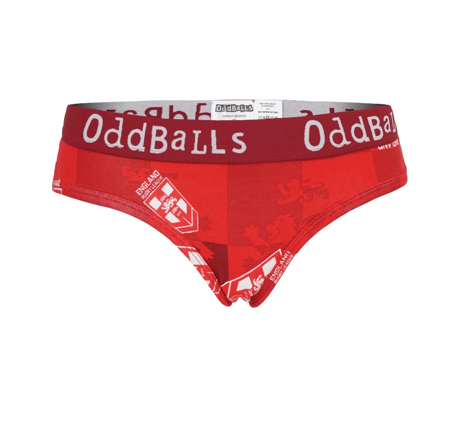 OddBalls England Rugby League Red - Teen Girls Brief Teen Girls Briefs