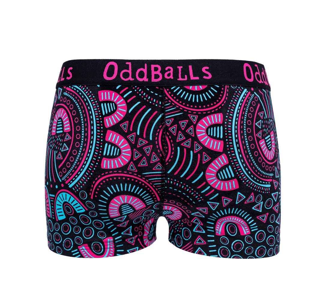 OddBalls Teen Girls Boxer Shorts Scribbles - Teen Girls Boxers