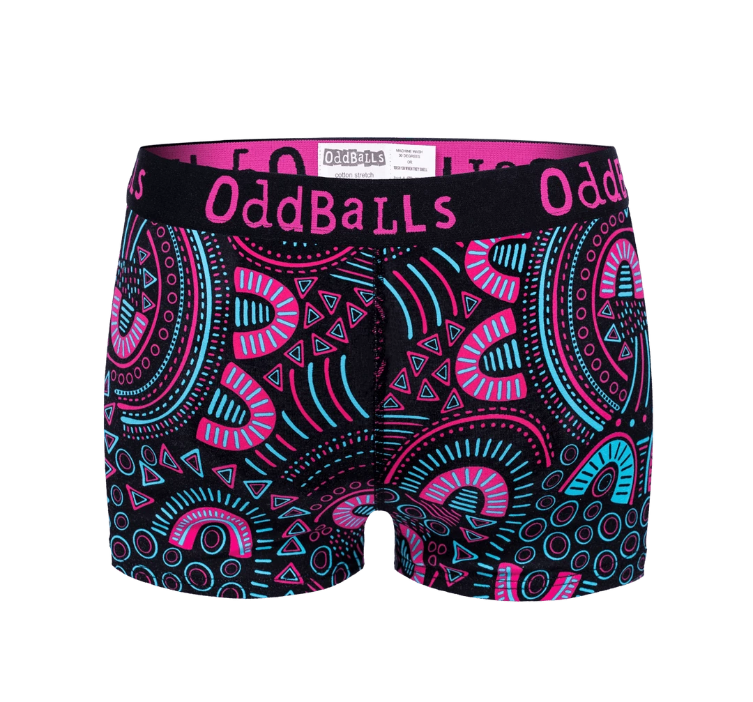 OddBalls Teen Girls Boxer Shorts Scribbles - Teen Girls Boxers