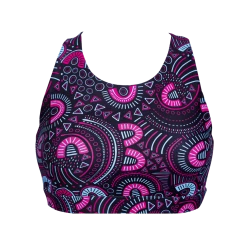 OddBalls Teen Girls Sports Bras Scribbles - Teen Girls Sports Bra
