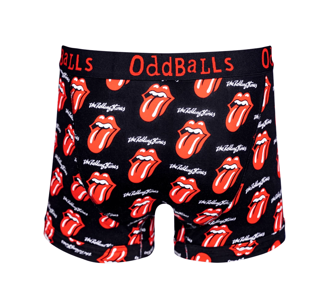 OddBalls The Rolling Stones - Black - Mens Boxer Shorts