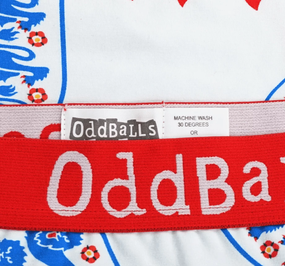 OddBalls Teen Girls Boxer Shorts England FA - Three Lions - Teen Girls Boxers