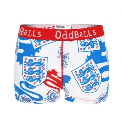 OddBalls Teen Girls Boxer Shorts England FA - Three Lions - Teen Girls Boxers