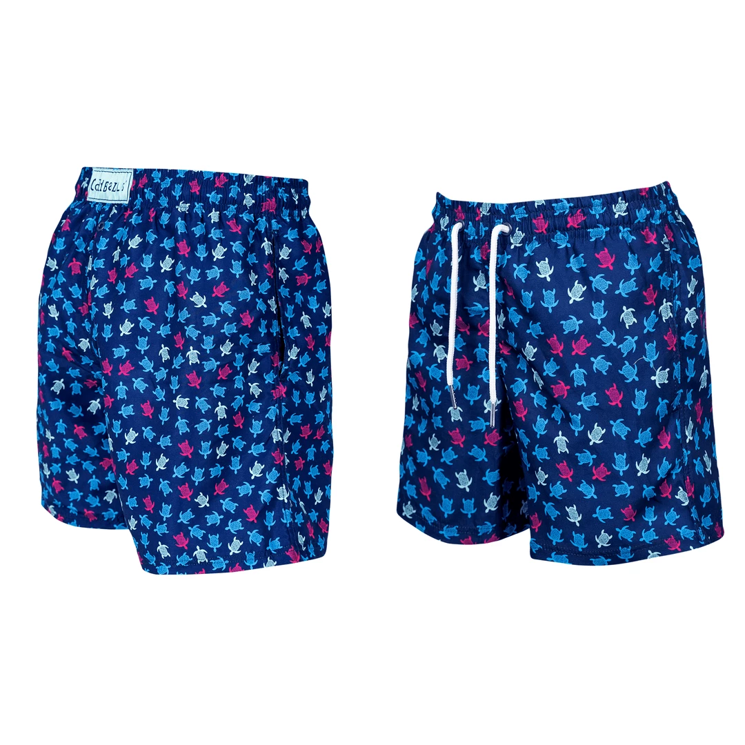 OddBalls Turtles - Dad Swim Shorts & Lad Swim Shorts Bundle