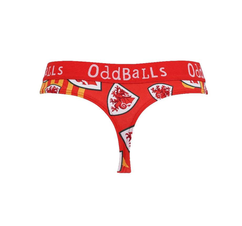OddBalls FA Wales Red - Teen Girls Thong