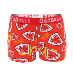OddBalls FA Wales Red - Teen Girls Boxers