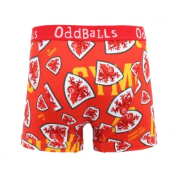 OddBalls FA Wales Red - Teen Boys Boxer Shorts