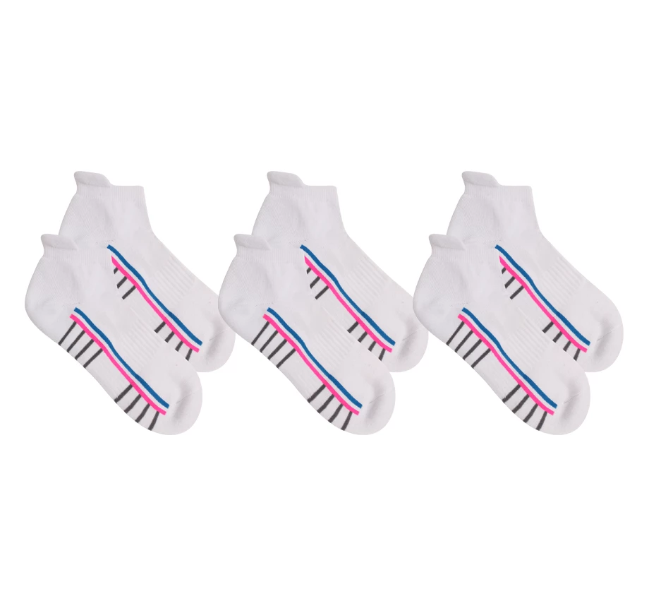 OddBalls All White Trainer Socks - 3 Pack Sock Bundle (Made From Recycled Plastic) Ankle & Trainer Socks