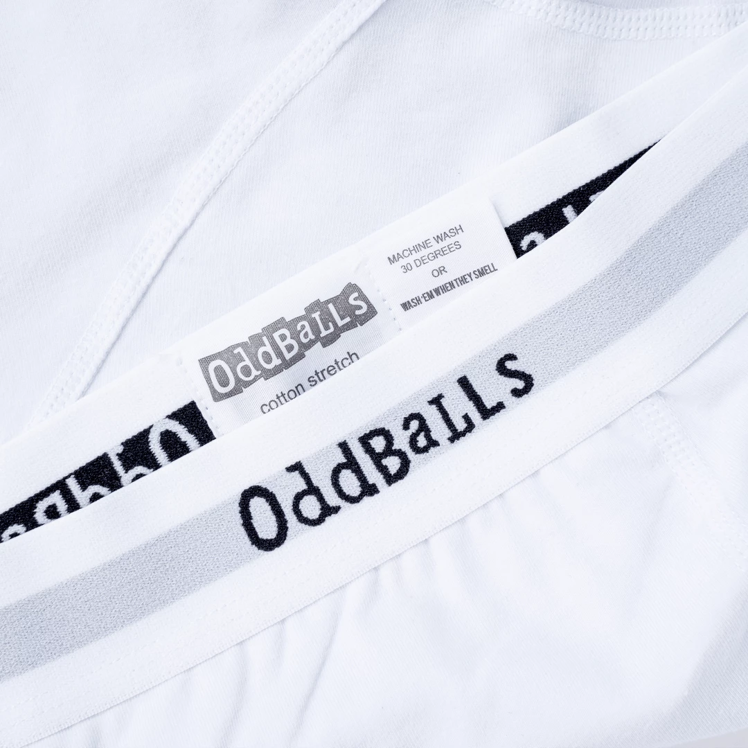 OddBalls White & Black - Mens Boxer Shorts