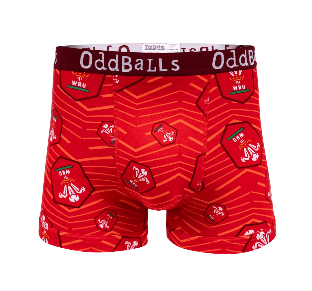 OddBalls Welsh Rugby Union - Home - Teen Boys Boxer Shorts