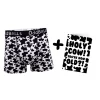 OddBalls Fat Cow - Mens Boxer Shorts + Card Bundle